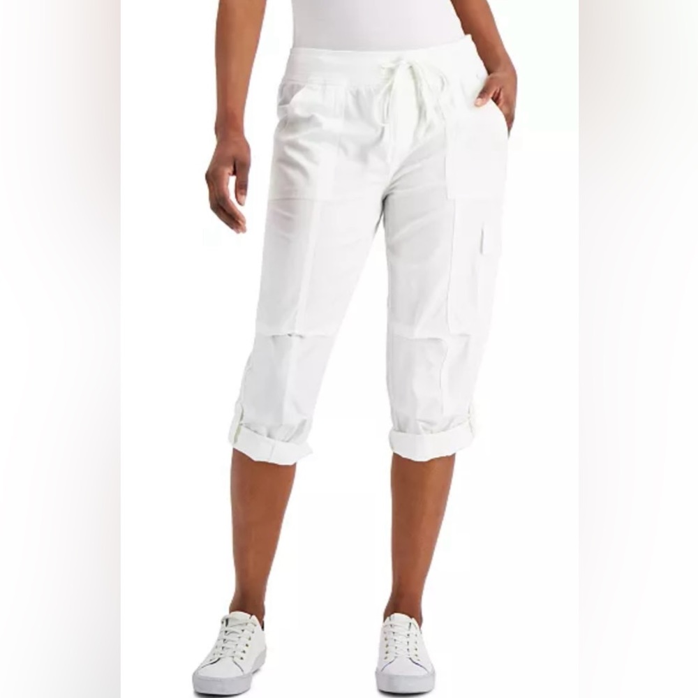 Evans women’s size 22 Capri pants pull on stretch waist‎ with tie new with tags